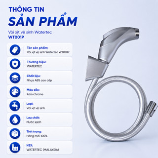 Vòi xịt vệ sinh WATERTEC WT001P nhựa ABS/POM Malaysia