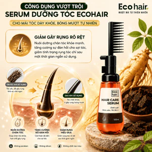 Tinh Dầu Mọc Tóc Ecohair Nhân Sâm Hà Thủ Ô 100ml - Dưỡng Chắc Chân Tóc, Kích Thích Mọc Tóc, Có Lược Chải