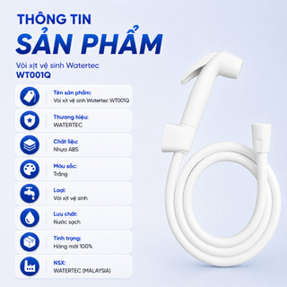 Vòi xịt vệ sinh cao cấp WATERTEC WT001Q nhựa ABS Malaysia