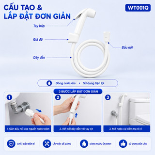 Vòi xịt vệ sinh cao cấp WATERTEC WT001Q nhựa ABS Malaysia