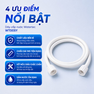 Dây cấp nước vòi sen cao cấp 1.5m WATERTEC WT005Y nhựa PVC Malaysia