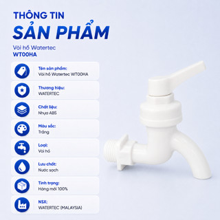 Vòi hồ nhựa WATERTEC WT00HA nhựa ABS Malaysia chống oxy hóa