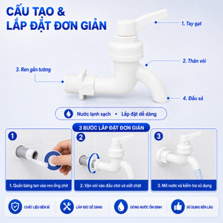 Vòi hồ nhựa WATERTEC WT00HA nhựa ABS Malaysia chống oxy hóa