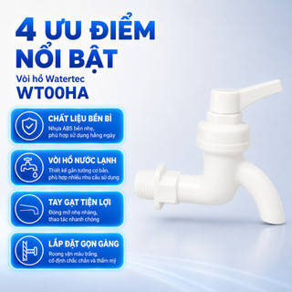 Vòi hồ nhựa WATERTEC WT00HA nhựa ABS Malaysia chống oxy hóa