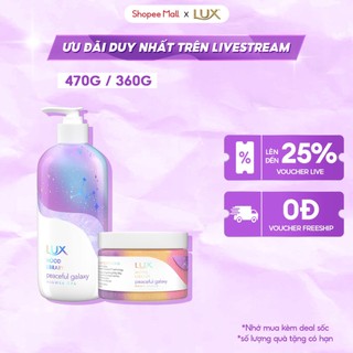 [LIVE] Lux Mood Library Peaceful Galaxy -  Sữa tắm và Tẩy da chết LUX