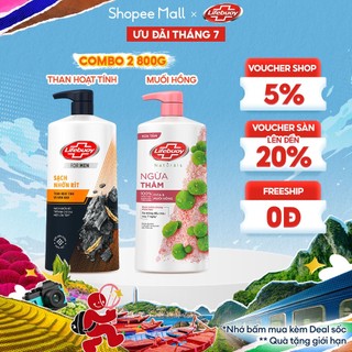 Combo 2 Sữa tắm Lifebuoy Thiên nhiên Detox Và Chăm Sóc Chuyên Sâu 800g