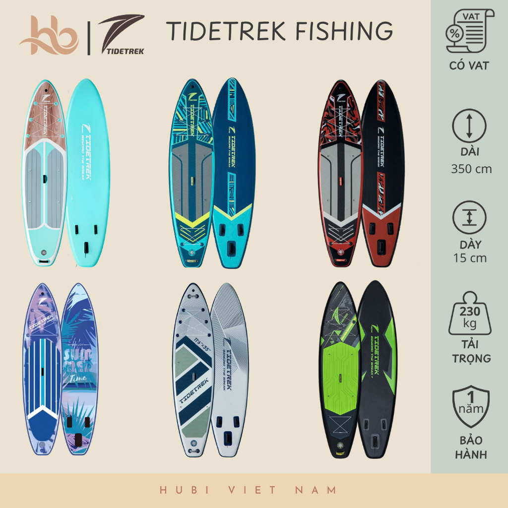 FISHING SUP / SUP ĐI CÂU - TIDETREK - Thuyền SUP / Ván chèo đứng bơm hơi