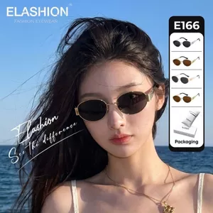 Kính râm ELASHION, Kính mát thời trang Nữ thiết kế cổ điển, sang trọng, tròng chống tia UV400 - E166