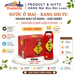 【Kang Shi Fu] Nước uống Ô mai chua 500ml thanh mát giải khát 15 chai/ Thùng