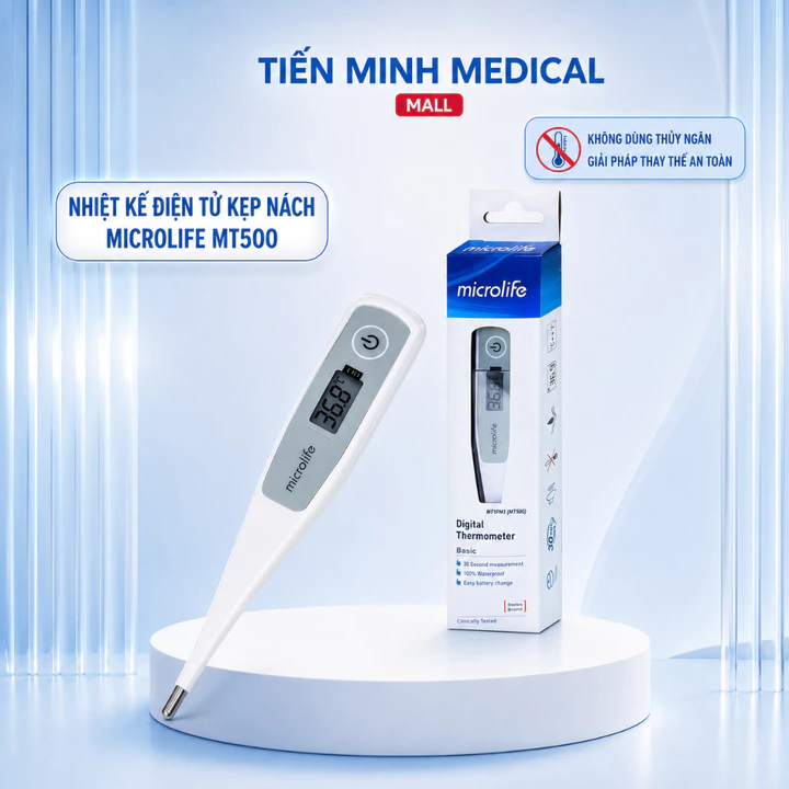 Nhiệt kế điện tử kẹp nách Microlife MT500 giải pháp thay thế cho nhiệt kế dùng thủy ngân