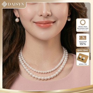 [ DAISYN ] N400 vòng cổ hạt Trai, dây chuyền hạt ngọc nhân tạo đá dây chuyền mang áo dài 2 sợi kiểu dáng