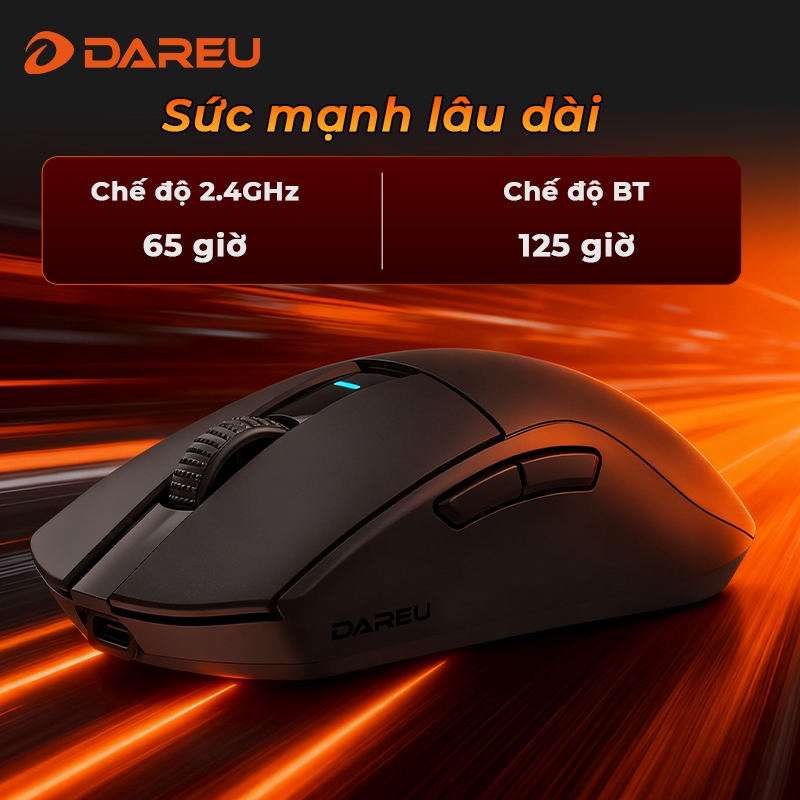 Chuột Gaming không dây DAREU A950GM - Chuẩn Pro-Grade, Nhẹ 60g, sạc USB-C, cảm biến 44K DPI,Ba chế độ kết nối - ảnh 5