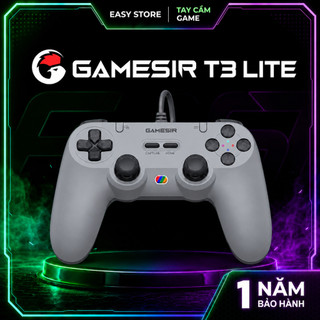 Tay Cầm Chơi Game GameSir T3 Lite Có Dây Cho PC Laptop FC Online Hall Effect 1000Hz 2 Phím Macro Bảo Hành 12 Tháng