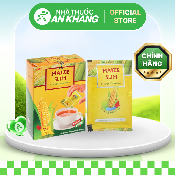 Đường bắp ăn kiêng Maize Slim hộp 150g (50 gói x 3g) [Nhà Thuốc An Khang - Chính Hãng 100%]