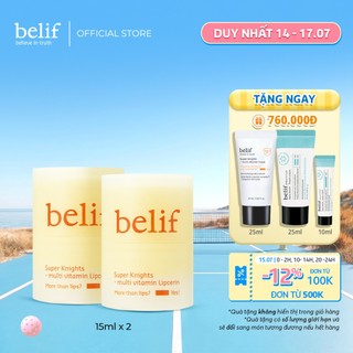 [belif Official] Bộ 2 Dưỡng môi bổ sung 4 loại Vitamin belif Super Knights Multi-Vitamin Lipcerin 15ml