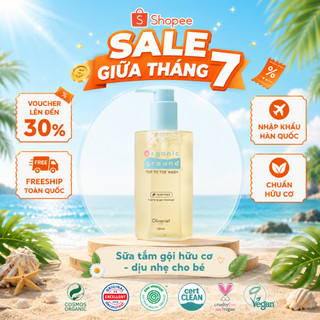 SỮA TẮM GỘI TOÀN THÂN HỮU CƠ 300ML LÀM SẠCH DỊU NHẸ