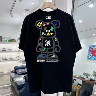 Áo phông MLB nam nữ cao cấp, 100% cotton co giãn 2 chiều ,unisex ,Cotton Mềm Mịn Thoáng Mát - NY GẤU