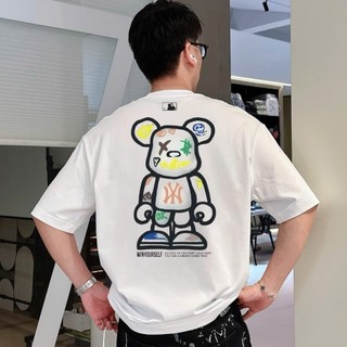 Áo phông MLB nam nữ cao cấp, 100% cotton co giãn 2 chiều ,unisex ,Cotton Mềm Mịn Thoáng Mát - NY GẤU