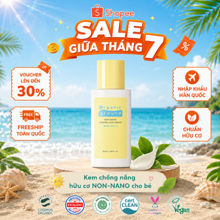 Kem chống nắng khoáng chất không nano Organic Ground cho da nhạy cảm