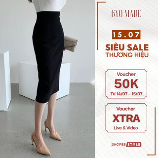 Chân váy bút chì GYOMADE® dáng dài công sở phong cách Hàn Quốc nhiều màu | GV001