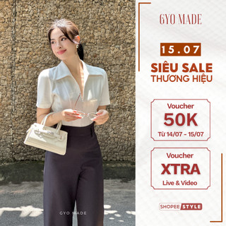 Áo polo nữ thun Bobby cao cấp GYOMADE® dây khoá kéo, co giãn 4 chiều đứng form thanh lịch | GA089