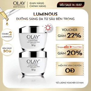 Combo 2 Kem Dưỡng Da Ban Ngày OLAY Luminous Sáng da Mờ Thâm Nám SPF15 PA ++ 50g
