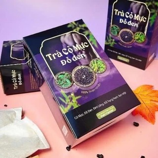 Trà Cỏ Mực Đỗ Đen Hộp 30 Gói Chính Hãng Cao Cấp ✅ Trà Mộc Tâm bổ thận mát gan thanh mát giải nhiệt cơ thể an toàn