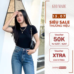 Áo thun nữ basic GYOMADE® cổ tròn tay ngắn, form vừa ôm body tôn dáng | GA005