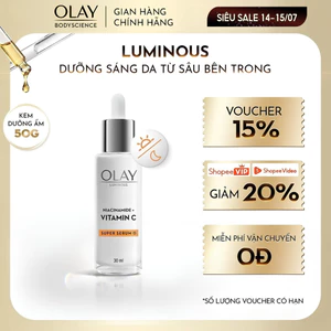 Super Serum OLAY Luminous Niacinamide & Vitamin C Giúp Mờ Vết Thâm, Đốm Nâu, Dưỡng Sáng Da 30ML
