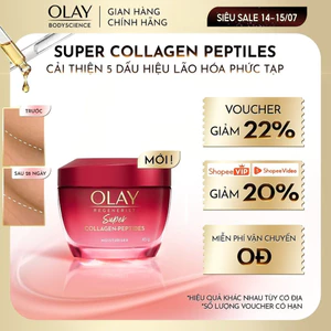 Kem Dưỡng Ẩm OLAY Super Collagen Peptides Giúp Cải Thiện 5 Dấu Hiệu Lão Hóa Phức Tạp 45G