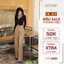 Quần ống rộng nữ cạp cao GYOMADE® màu nâu coffee, chất Twill cao cấp tôn dáng | GQ003BR