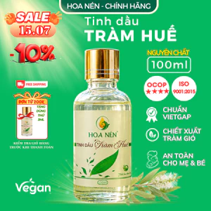 Tinh dầu Tràm Huế nguyên chất 100ml -30ml – Hoa Nén - Chuẩn VietGAP - OCOP 4 SAO - An toàn mẹ bé sơ sinh