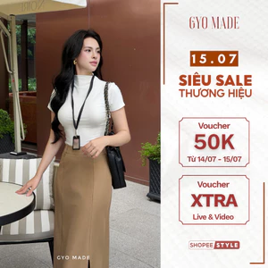 Áo thun nữ cổ lọ GYOMADE® tay ngắn ôm body, chất thun lạnh cao cấp co giãn 4 chiều tôn dáng | GA115