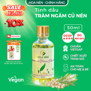 Tinh dầu Tràm Huế Ngâm Củ Nén Hoa Nén - Chuẩn VietGAP - Chăm sóc mẹ bé sơ sinh - 50ml