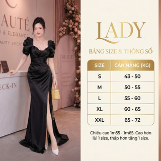 Đầm Dạ Hội Cao Cấp Cho Quý Cô Trung Niên - Tôn Dáng, Dễ Mặc, Chuẩn Form[damvaythietke] M045