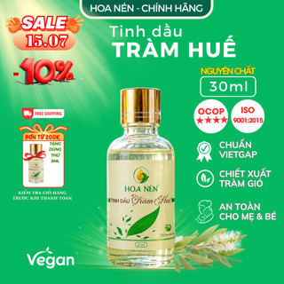 Tinh dầu Tràm Huế nguyên chất Hoa Nén - Chuẩn VietGAP - An toàn cho bé sơ sinh - 30ml