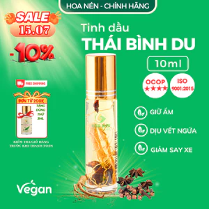 Tinh dầu thảo dược Thái Bình Du - Hoa Nén - Thư giãn, giảm stress, giữ ấm, giảm say tàu xe - 10ml