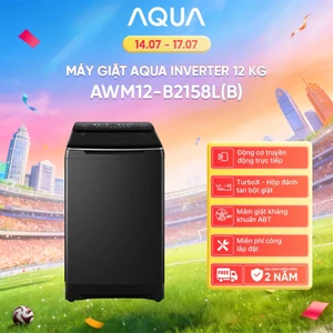 Máy giặt Aqua Inverter 12 kg AWM12-B2158L(B) - Bảo hành 2 năm - Freeship toàn quốc