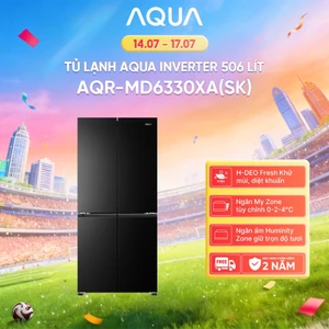 Tủ lạnh Aqua Inverter 506 lít Multi Door AQR-MD6330XA(SK) - Bảo hành 2 năm - Freeship
