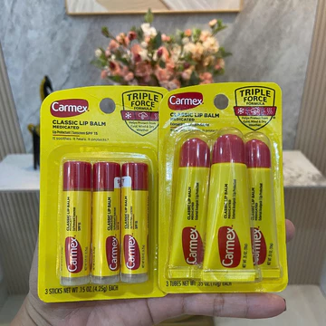 Son dưỡng môi Carmex Classic Lip Balm Medicated SPF15 của Mỹ