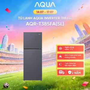 Tủ lạnh Aqua Inverter 318 lít AQR-T385FA(SL) - Freeship toàn quốc - Bảo hành 2 năm