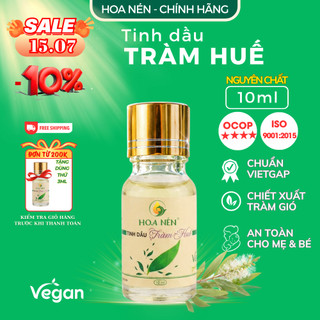 Tinh dầu Tràm Huế nguyên chất Hoa Nén - VietGAP - Chăm sóc sức khỏe mẹ bé sơ sinh, tiện lợi - 10ml