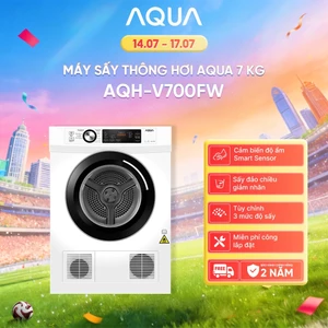 Máy sấy thông hơi Aqua 7KG AQH-V700F.W - Miễn phí giao hàng toàn quốc