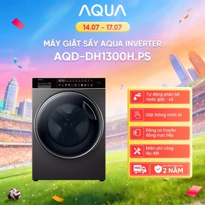 Máy giặt sấy cửa trước Aqua Inverter giặt 13KG - sấy 8KG AQD-DH1300H.PS - Miễn phí giao hàng toàn quốc - Hỗ trợ lắp đặt