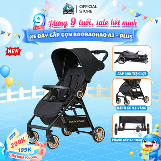 Xe Đẩy Cho Bé Baobaohao A2 Chính Hãng, Xe Đẩy Gấp Gọn Tiện Lợi Cho Du Lịch Có Phanh Kép, Bánh Xe Giảm Xóc An Toàn