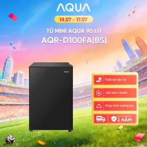 Tủ lạnh mini 1cửa Aqua 90 Lít AQR-D100FA(BS) - Bảo hành 2 năm - Freeship toàn quốc - Giá tốt hơn khi mua trên Livestream