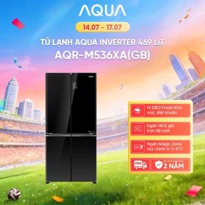 Tủ lạnh Aqua Inverter 469 lít Multi Door AQR-M536XA(GB) - Freeship toàn quốc - Bảo hành 2 năm