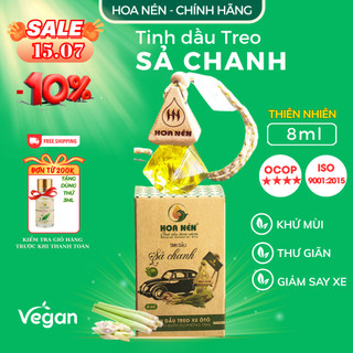 Tinh dầu Treo Sả Chanh - Hoa Nén - Giảm say xe, khử mùi, ẩm mốc, đuổi muỗi, côn trùng - 8ml