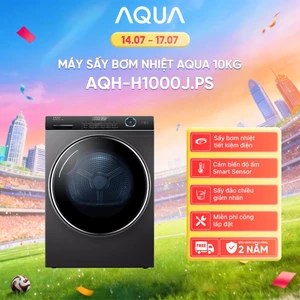 Máy sấy bơm nhiệt Aqua 10kg AQH-H1000J.PS - Freeship toàn quốc - Bảo hành 2 năm