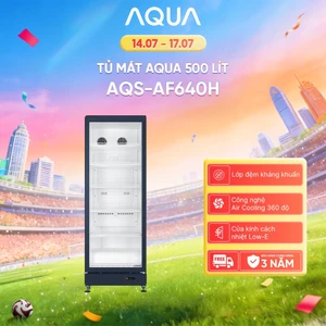 Tủ mát AQUA 500 lít AQS-AF640H - Làm lạnh 360 độ - 6 ngăn mát - Freeship